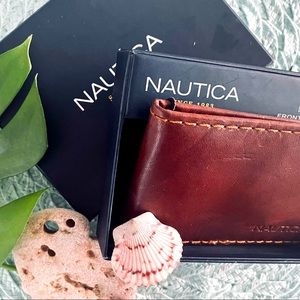 Nautica front pocket wallet with magnetic money clip